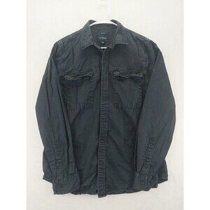 True Religion Regular Fit Mens Medium Black Button-Down Long Sleeve Shirt